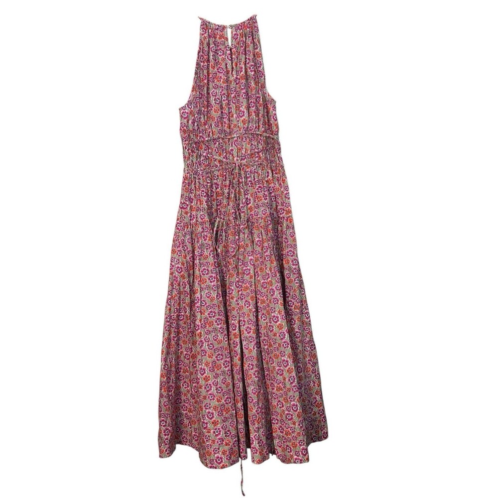 J. CREW Liberty Dress Women Small Tie-Waist Ellie Pink Dainty Floral Boho CA089 - Picture 3 of 5
